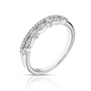 Thumbnail Image 2 of Sterling Silver 0.20ct Diamond Two Row Half Eternity Ring