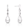 Thumbnail Image 0 of Sterling Silver 0.05ct Diamond Pear Drop Earrings