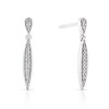 Thumbnail Image 1 of Sterling Silver 0.08ct Total Diamond Drop Earrings