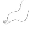 Thumbnail Image 1 of Sterling Silver 0.10ct Diamond Butterfly Necklace