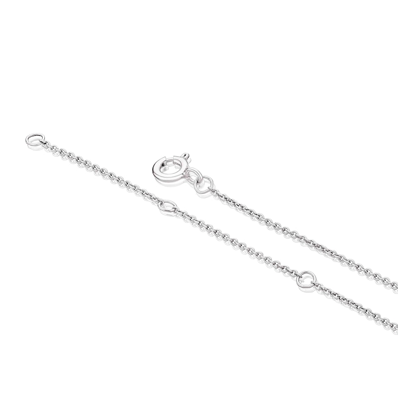 Main Image 3 of Sterling Silver 0.05ct Diamond Leaf Pendant
