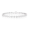 Thumbnail Image 1 of Sterling Silver 0.10ct Diamond Pear Bracelet