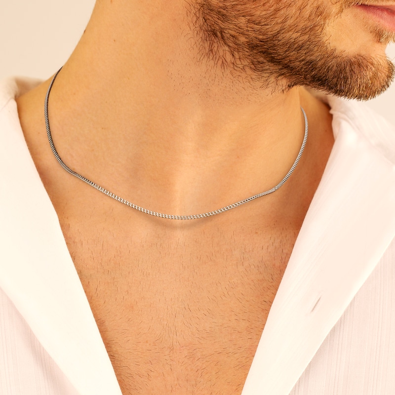 Main Image 4 of Sterling Silver 18" Dainty Curb Chain