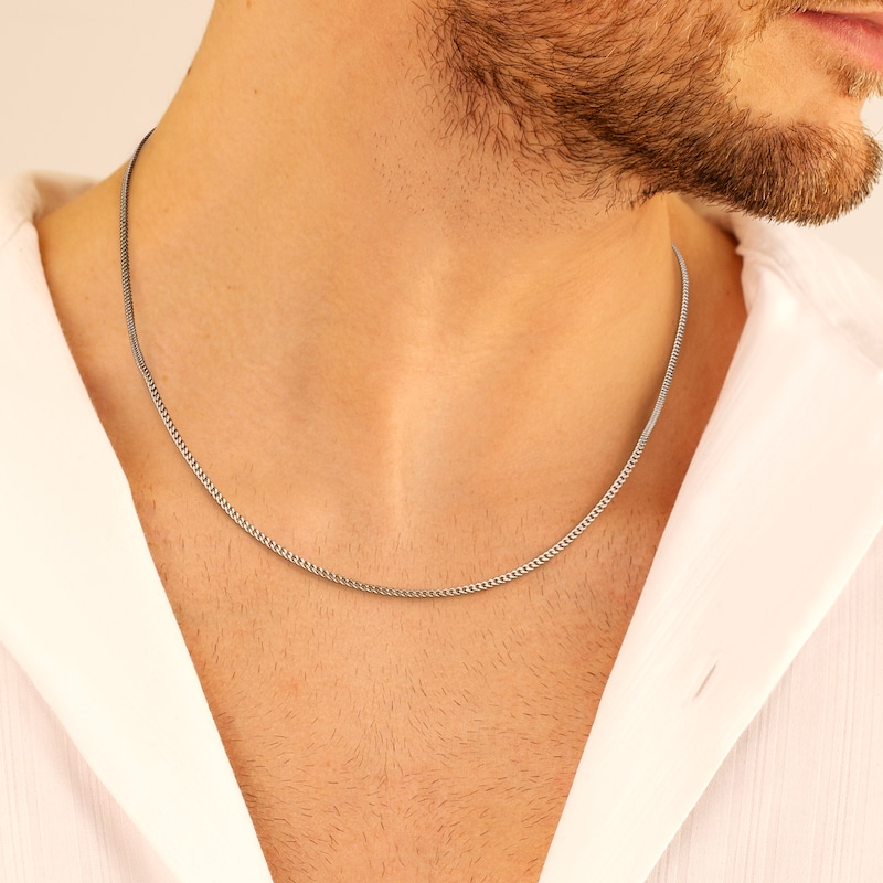 Main Image 4 of Sterling Silver 20" Dainty Curb Chain