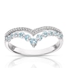 Thumbnail Image 1 of Sterling Silver Topaz 0.08ct Diamond Wishbone Ring