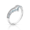 Thumbnail Image 1 of Sterling Silver Topaz 0.08ct Diamond Wishbone Ring