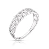 Thumbnail Image 2 of 9ct White Gold 0.10ct Diamond Leaf Half Eternity Ring
