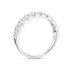 Thumbnail Image 3 of 9ct White Gold 0.10ct Diamond Leaf Half Eternity Ring