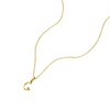 Thumbnail Image 2 of Sterling Silver & 18ct Gold Plated 0.01ct Diamond Moon Pendant