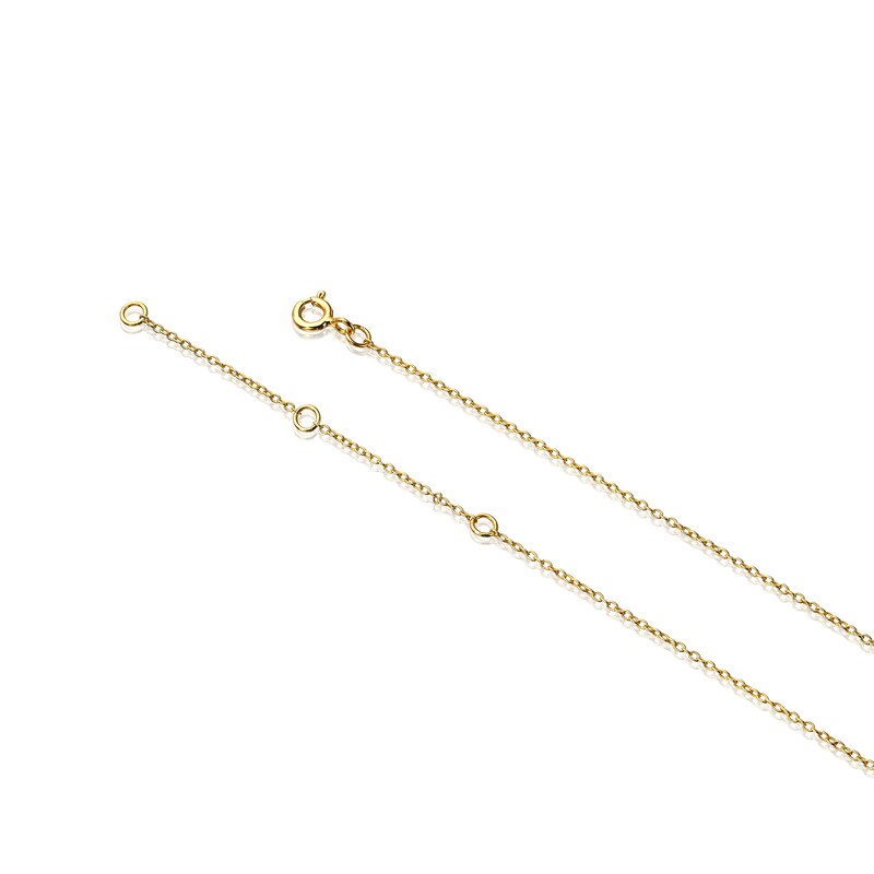 Main Image 3 of Sterling Silver & 18ct Gold Plated 0.01ct Diamond Moon Pendant