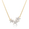 Thumbnail Image 0 of Sterling Silver & 18ct Gold Plated 0.12ct Diamond Star Necklace