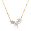 Thumbnail Image 1 of Sterling Silver & 18ct Gold Plated 0.12ct Diamond Star Necklace