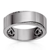 Thumbnail Image 1 of Men's Sterling Silver 0.03ct Black Treated Diamond Ring