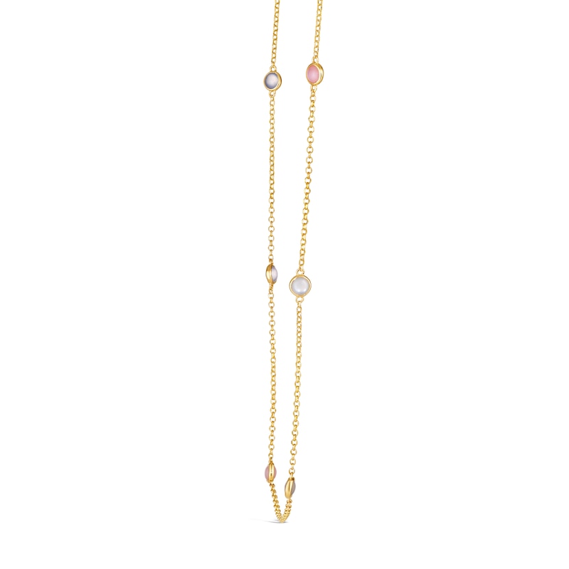 Le Vian 14ct Yellow Gold Moonstone Chalcedony Opal Necklace