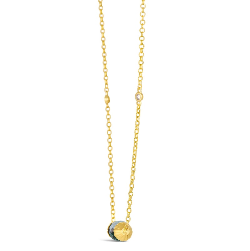 Main Image 2 of Le Vian 14ct Honey Gold Aquaprase 0.04ct Diamond Necklace