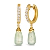 Thumbnail Image 1 of Le Vian 14ct Yellow Gold Prehnite 0.18ct Diamond Earrings