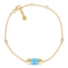 Thumbnail Image 1 of Le Vian 14ct Honey Gold Blue Topaz 0.07ct Diamond Bracelet