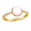 Thumbnail Image 0 of Le Vian 14ct Yellow Gold Pink Opal 0.09ct Diamond Ring