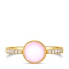 Thumbnail Image 1 of Le Vian 14ct Yellow Gold Pink Opal 0.09ct Diamond Ring