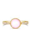 Thumbnail Image 2 of Le Vian 14ct Yellow Gold Pink Opal 0.08ct Diamond Ring