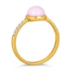 Thumbnail Image 2 of Le Vian 14ct Yellow Gold Pink Opal 0.09ct Diamond Ring