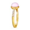 Thumbnail Image 4 of Le Vian 14ct Yellow Gold Pink Opal 0.08ct Diamond Ring