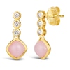 Thumbnail Image 0 of Le Vian 14ct Yellow Gold Pink Opal 0.12ct Diamond Earrings