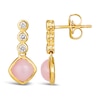 Thumbnail Image 1 of Le Vian 14ct Yellow Gold Pink Opal 0.12ct Diamond Earrings