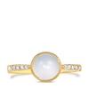 Thumbnail Image 1 of Le Vian 14ct Yellow Gold White Moonstone 0.09ct Diamond Ring
