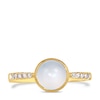 Thumbnail Image 2 of Le Vian 14ct Yellow Gold White Moonstone 0.09ct Diamond Ring