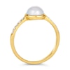 Thumbnail Image 2 of Le Vian 14ct Yellow Gold White Moonstone 0.09ct Diamond Ring