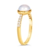 Thumbnail Image 4 of Le Vian 14ct Yellow Gold White Moonstone 0.09ct Diamond Ring