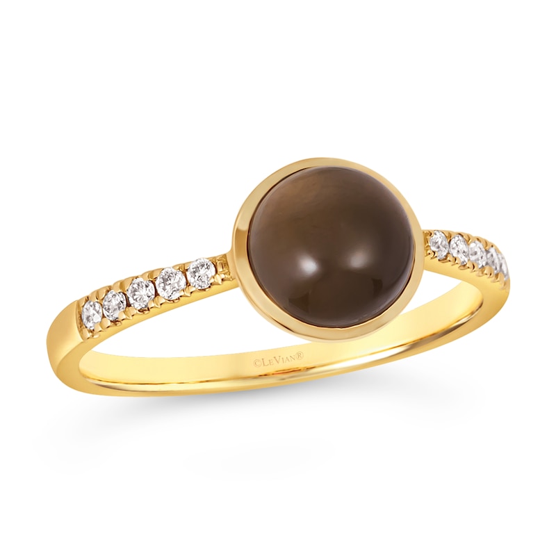 Main Image 1 of Le Vian 14ct Yellow Gold Moonstone 0.09ct Diamond Ring