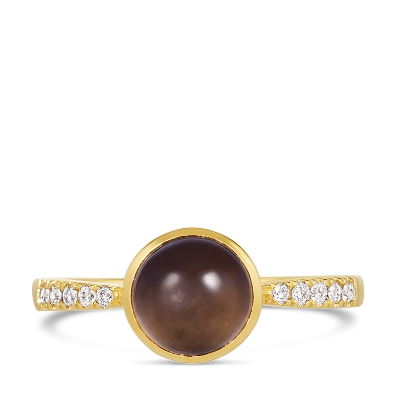 Main Image 2 of Le Vian 14ct Yellow Gold Moonstone 0.09ct Diamond Ring