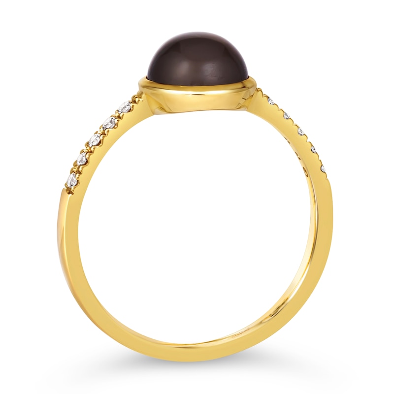 Main Image 3 of Le Vian 14ct Yellow Gold Moonstone 0.09ct Diamond Ring