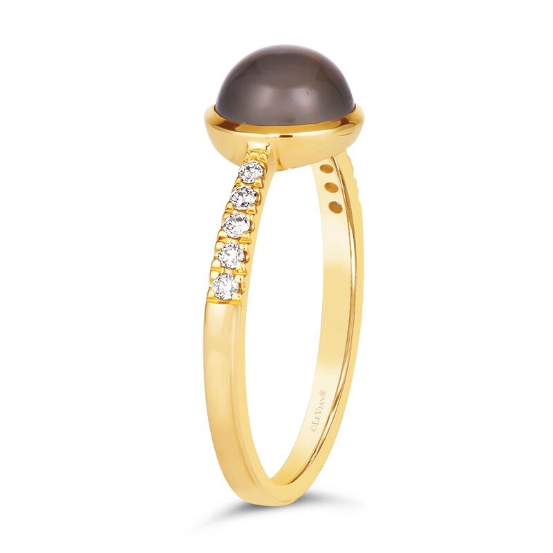 Main Image 4 of Le Vian 14ct Yellow Gold Moonstone 0.09ct Diamond Ring