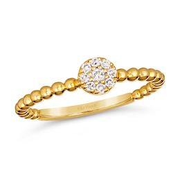 Le Vian 14ct Yellow Gold 0.09ct Diamond Cluster Ring
