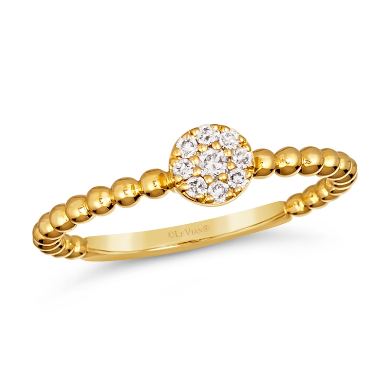 Main Image 1 of Le Vian 14ct Yellow Gold 0.09ct Diamond Cluster Ring