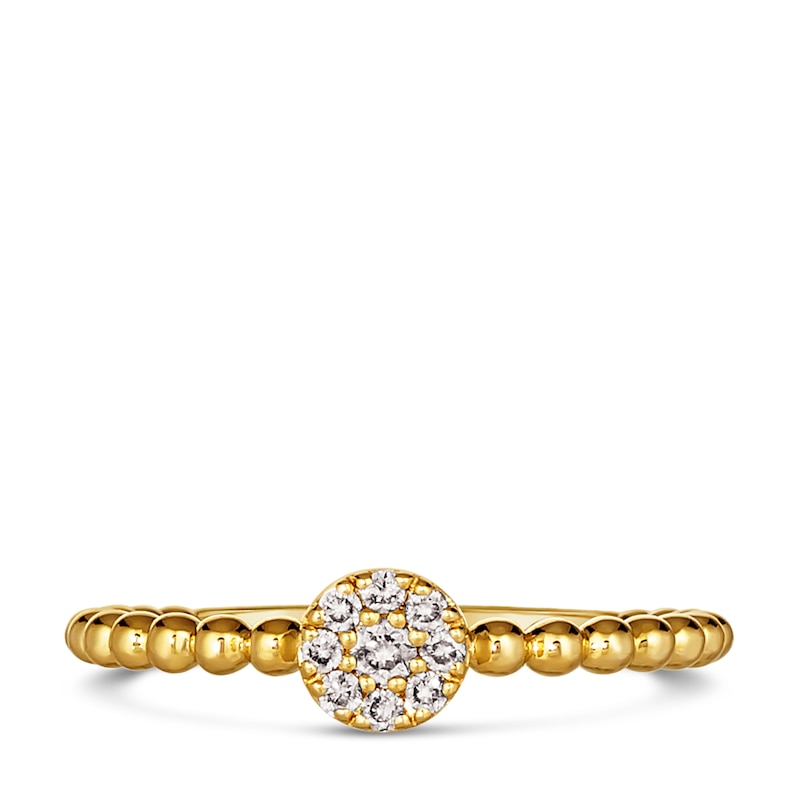 Le Vian 14ct Yellow Gold 0.09ct Diamond Cluster Ring