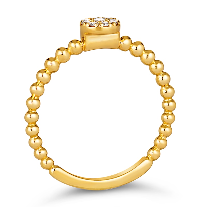 Main Image 3 of Le Vian 14ct Yellow Gold 0.09ct Diamond Cluster Ring
