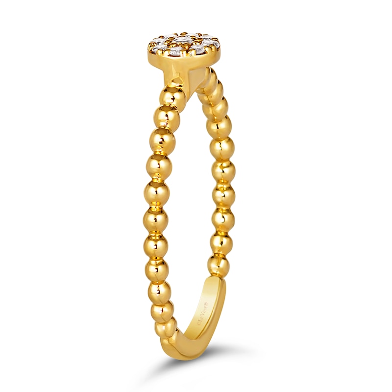 Main Image 4 of Le Vian 14ct Yellow Gold 0.09ct Diamond Cluster Ring