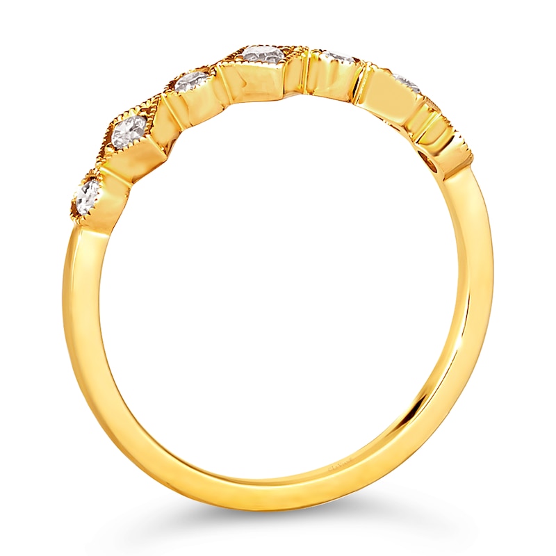 Main Image 3 of Le Vian 14ct Yellow Gold 0.18ct Diamond & Circle Ring