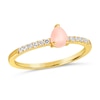 Thumbnail Image 0 of Le Vian 14ct Honey Gold Pink Opal 0.12ct Diamond Ring
