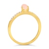 Thumbnail Image 2 of Le Vian 14ct Honey Gold Pink Opal 0.12ct Diamond Ring