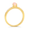 Thumbnail Image 3 of Le Vian 14ct Honey Gold Pink Opal 0.12ct Diamond Ring