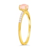 Thumbnail Image 3 of Le Vian 14ct Honey Gold Pink Opal 0.12ct Diamond Ring