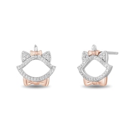 Disney Treasures Aristocats Silver 0.10ct Diamond Earrings