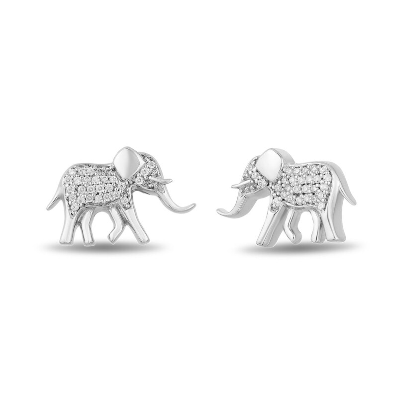 Main Image 1 of Disney Treasures Lion King Sterling Silver 0.10ct Diamond Earrings