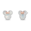 Thumbnail Image 0 of Disney Treasures Minnie Sterling Silver & 9ct Rose Gold Mother of Pearl & 0.16ct Diamond Earrings