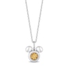 Thumbnail Image 1 of Disney Treasures Mickey Sterling Silver Citrine & Diamond Pendant